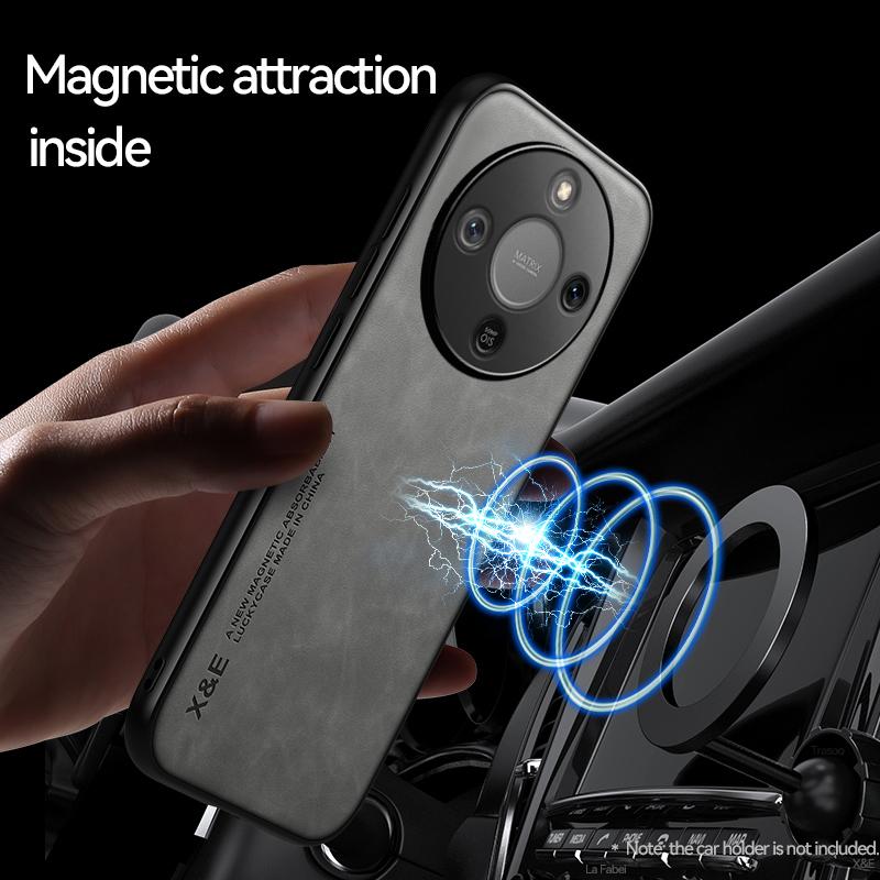 KEYSION Luxus Retro PU Bőr Telefon Tok HONOR X9d 5G-hez Puha Szilikon+PC Ütésálló Telefon Hátlap Huawei Magic 8 Lite-hoz