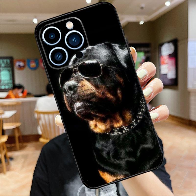 Rottweiler Dog Case For iPhone 17 16 15 14 13 12 11 Pro Max Mini Plus 16e 17 Air Bumper Cover Accessories