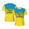 Nouveau T-shirt en Maille Imprimé 3D Drapeau Amazigh BERBÈRE Hommes Femmes Vêtements Sportifs Respirant Pour Course à Pied Vélo Fitness T-shirt