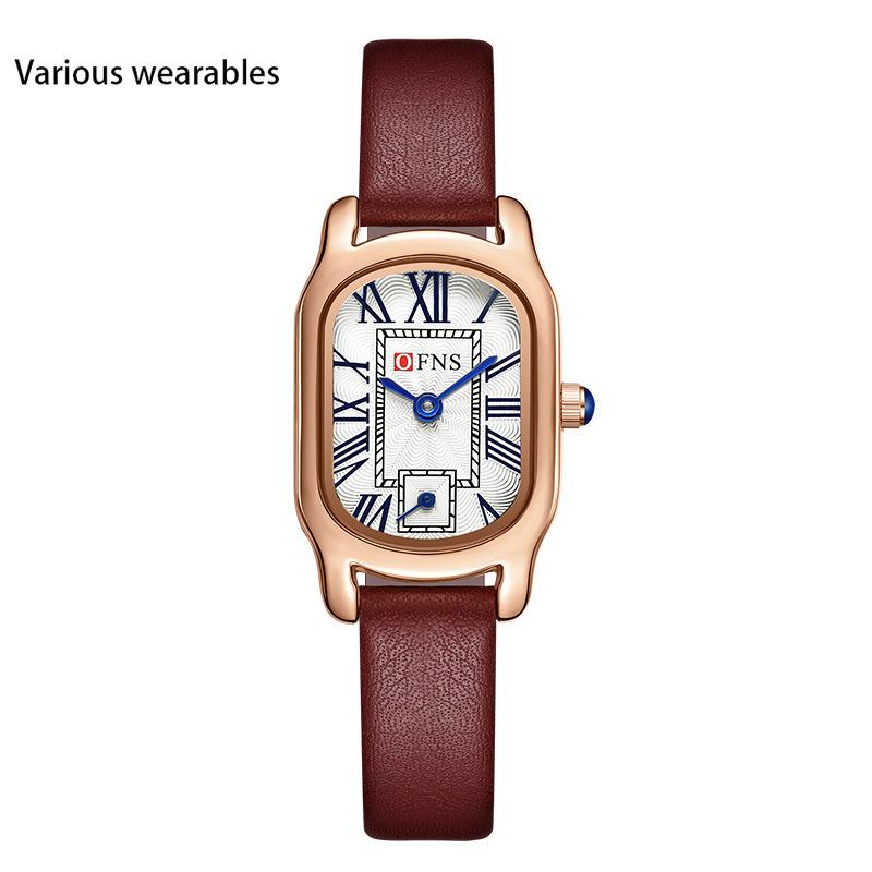 

Кварцевые часы с овальным циферблатом и римской шкалой, водонепроницаемые женские кварцевые часы высокого класса с текстурой