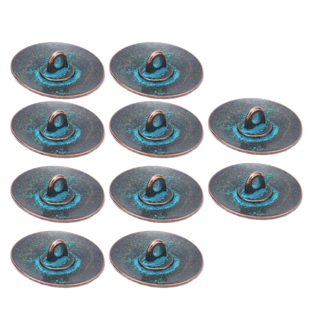20pcs Single Hole Metal Shank Buttons Round Shape Decorative Sewing Buttons For Coat