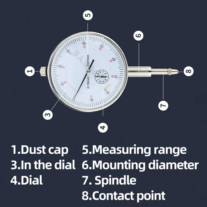 Dial Indicator Magnetic Holder Dial Bore Gauge Magnetic Stand Base Micrometer Measure Tools Hour Type Indicator Comparator Watch