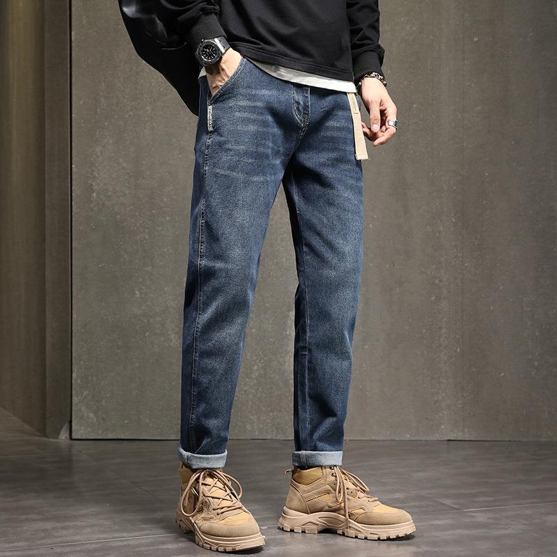 Мужские джинсы больших размеров, брюки, свободные, прямые, уличные, винтажные джинсы 28