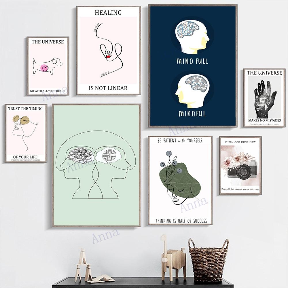 

Психология Терапия Плакат Масляная Живопись Консультант Офис Настенное Искусство Печать Ткань Живопись Офисный Декор Безрамная Живопись