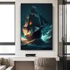 Ocean Sailing Sailboat Canvas Posters and Prints Abstract Painting Wall Art Pictures for Living Room Home Decoration