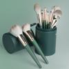 Waterproof Makeup Brush Bucket PU Leather Makeup Brush Organizer