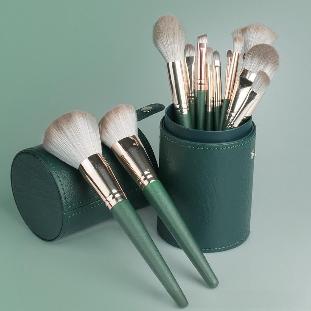 Waterproof Makeup Brush Bucket PU Leather Makeup Brush Organizer