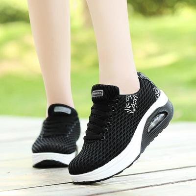 Modeschuhe Frau Neu Mesh Sportlich Dicke Sohle Mode Outdoor Schnürer Walking Atmungsaktiv Frühling Lässig Vulkanisierte Schuhe für Damen