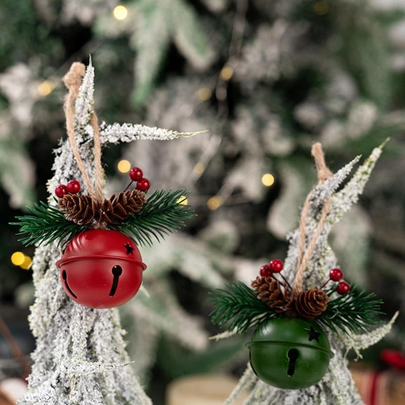 

5PCS Christmas Bells Hanging Decoration for Holiday Tree Wreath Packaging CHINA