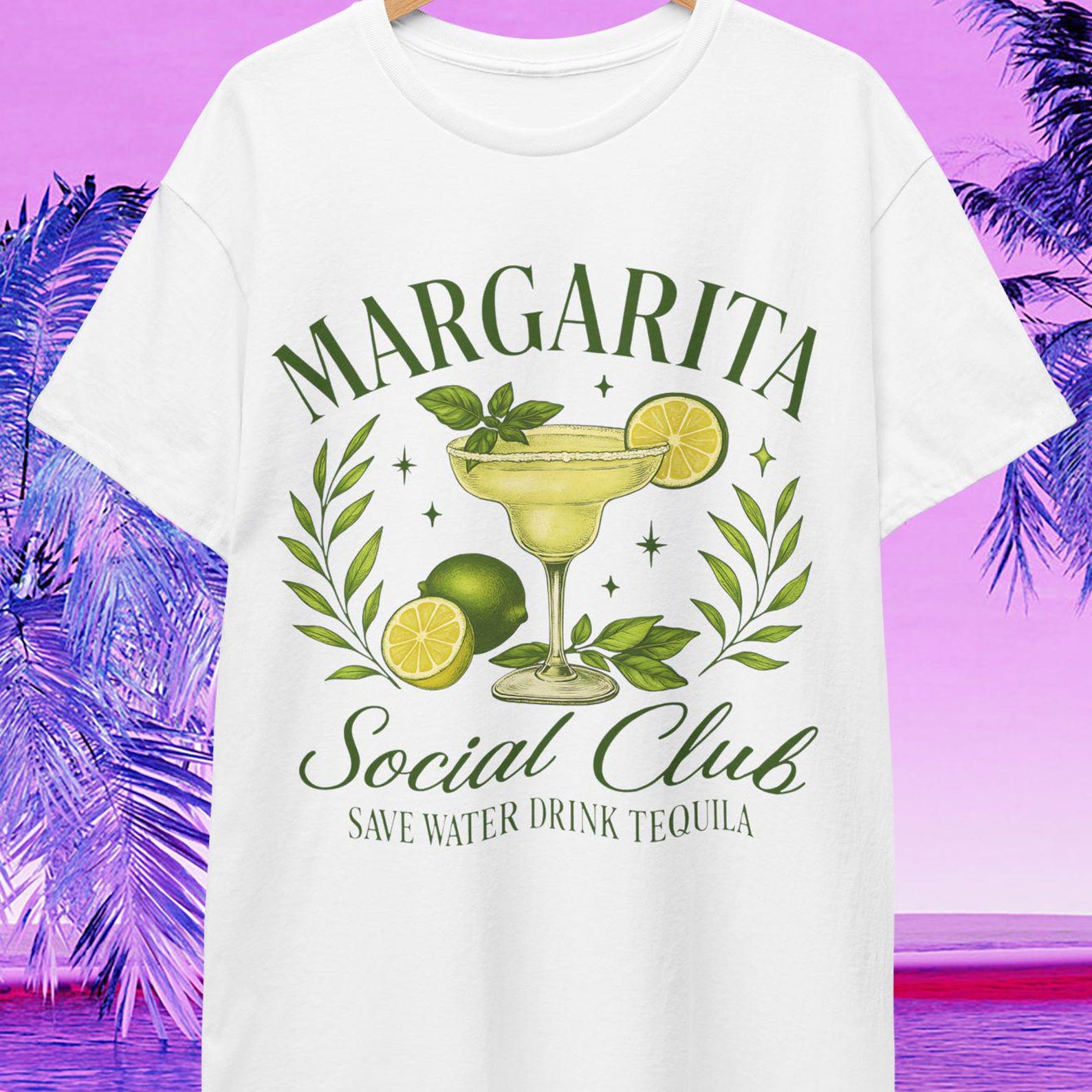 Margarita Cocktail Shirt Gift for Drinkers, Cocktail Vintage Dress, Retro Margarita Tee, Yacht Club T-shirt, Summer Party Casual Outfit 2XL