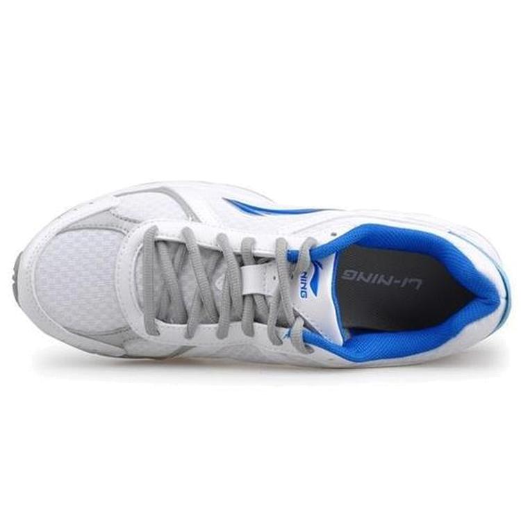 Li Ning Cushioning Breathable Abrasion Resistant Slip Resistant Low top Running Shoes Men's White Blue Gray ARBJ055-1