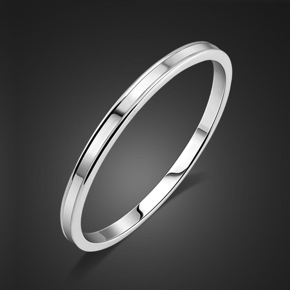 Male And Female Couples Versatile Simple Bracelet, Platinum-Plated Cold Wind And Smooth Surface Bracelet