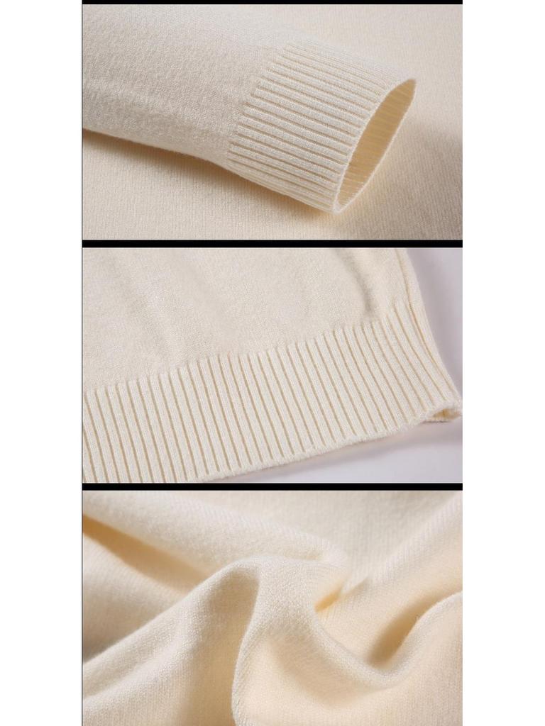 Men's Winter High Neck Thick Loose Knit Sweater - Solid Color Casual Versatile Top
