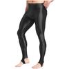 Damen Plus Size Glänzende Steg-Leggings Hoher Bund Elastischer Bund Strumpfhosen