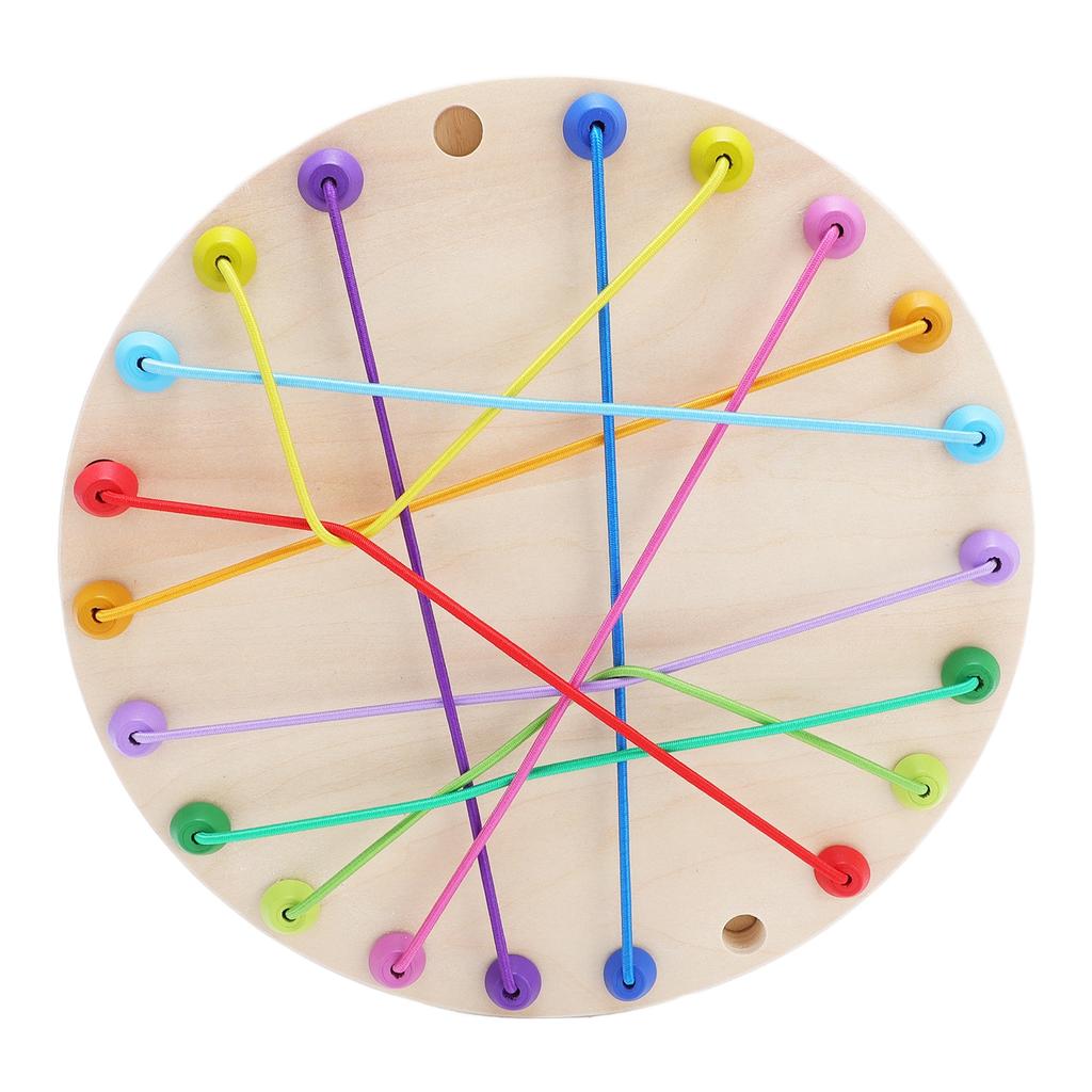 Wooden Rope Puzzle Game Interactive Multi Level Twisted Rope Untangling Game for Toddlers