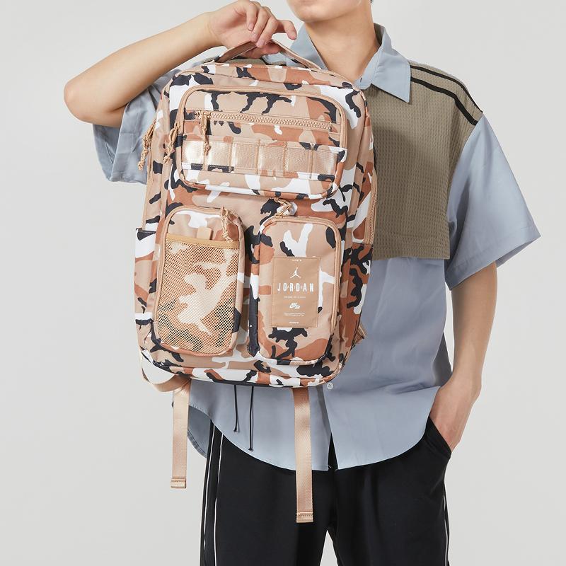 New Jordan Polyester Backpack Unisex Desert Camouflage JD2333032AD-002