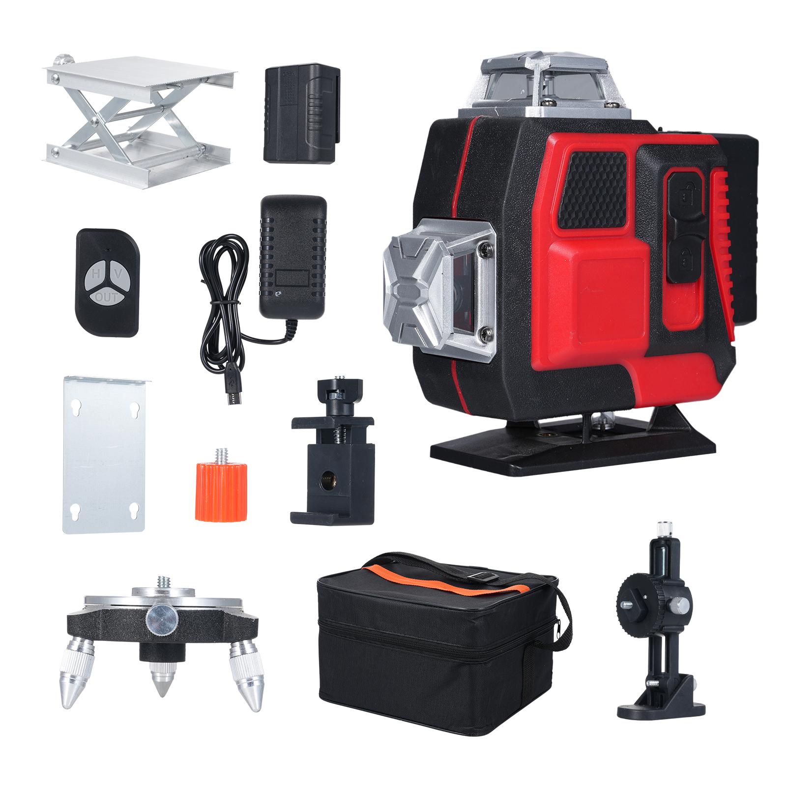 

Многофункциональный 16-линейный лазерный уровень 3 градуса Самовыравнивающаяся машина Инструмент для нивелирования Всенаправленный грунт EU Plug