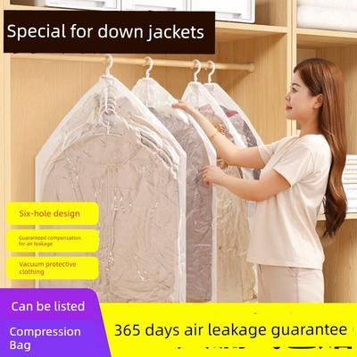 German Hanging Vacuum Storage Bags for Home Use, Suitable for Coats, Cotton Clothes, and Down Jackets; Compression Bags for Wardrobe Organization