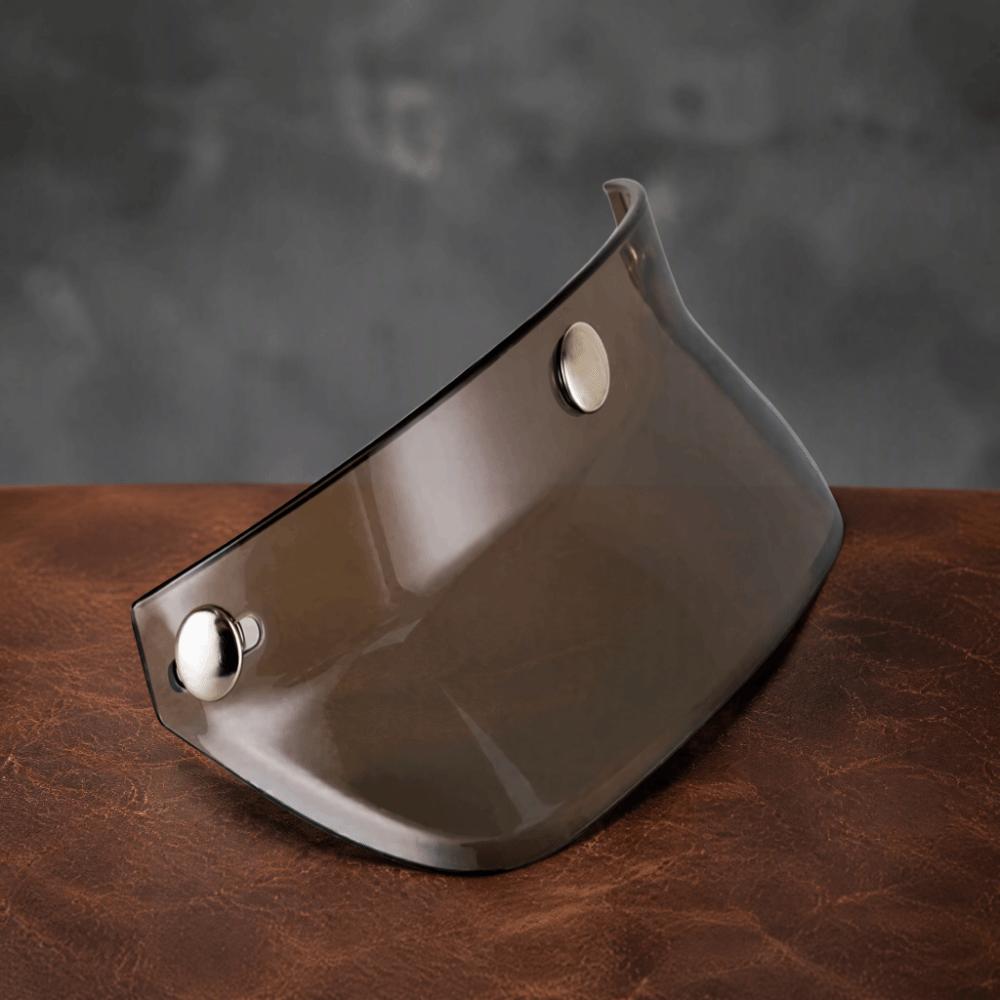Motorradhelm Visier mit 3 Druckknöpfen, Flip-Up-Stil, Offene Gesichtsmaske, Für 3/4 Helme
