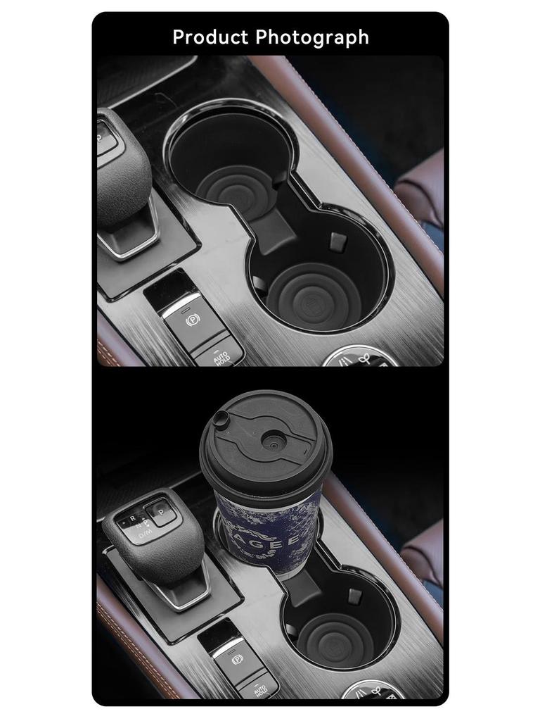 Fits 25 Models of X-TRAIL T33 Series: Central Control Cup Holder Shock Absorption Sleeve & Beverage Limit Storage Seat Limiter.
