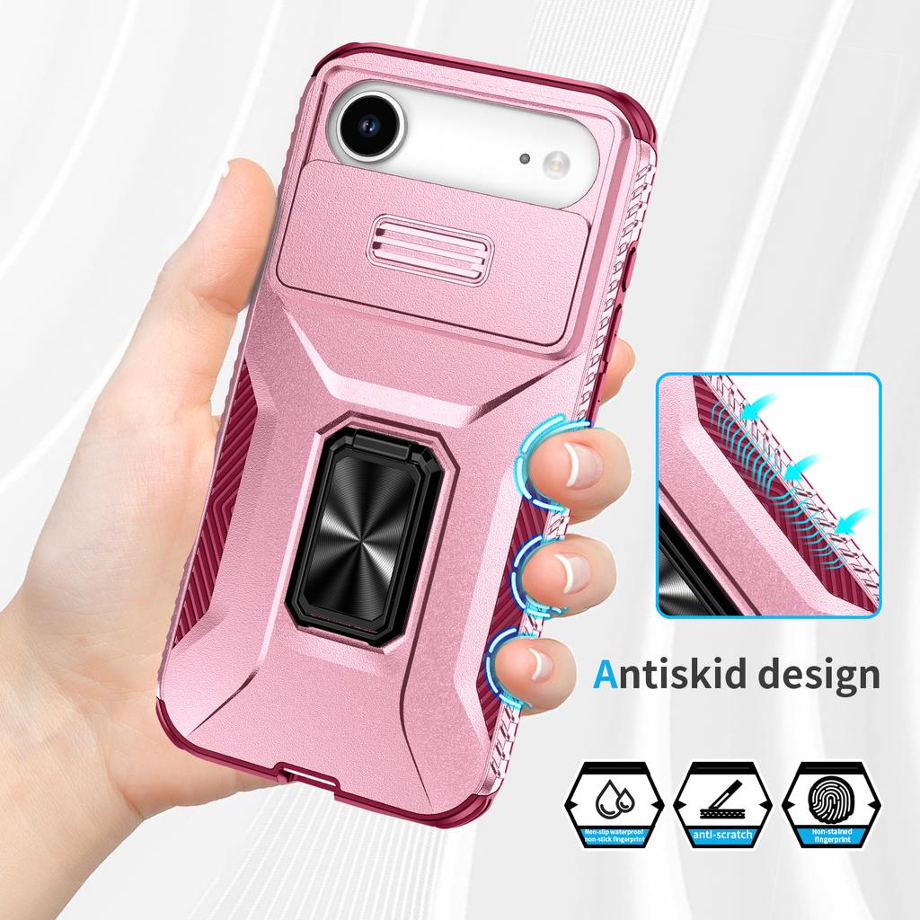 For iPhone Air Case Camshield Kickstand TPU + PC Anti-Slip Phone Cover