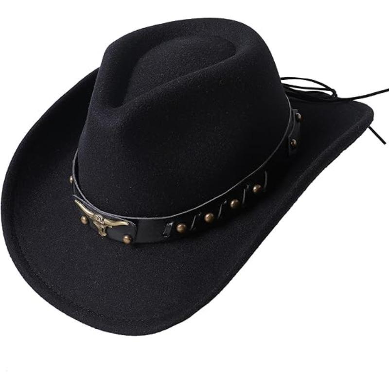 

JYL TS DIY Heart Top Cowboy Hat Unisex Western Jazz Hat black_M(57-59cm） viridian кольору
