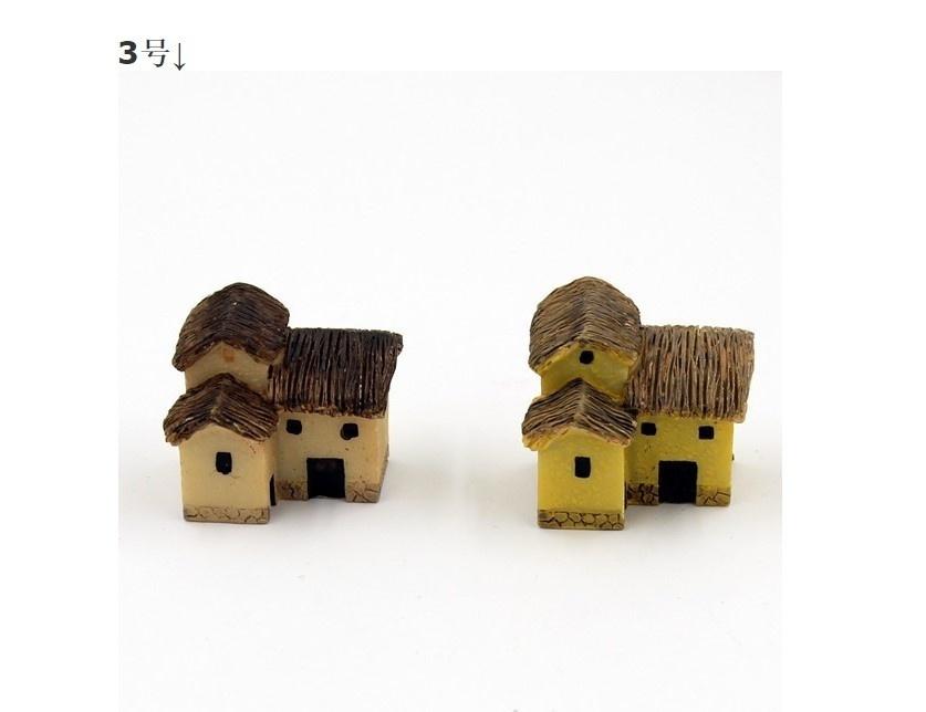 1 Pcs Stone House Cartoon House Miniature Ornament Resin Bonsai Dollhouse Fairy Garden Decoration