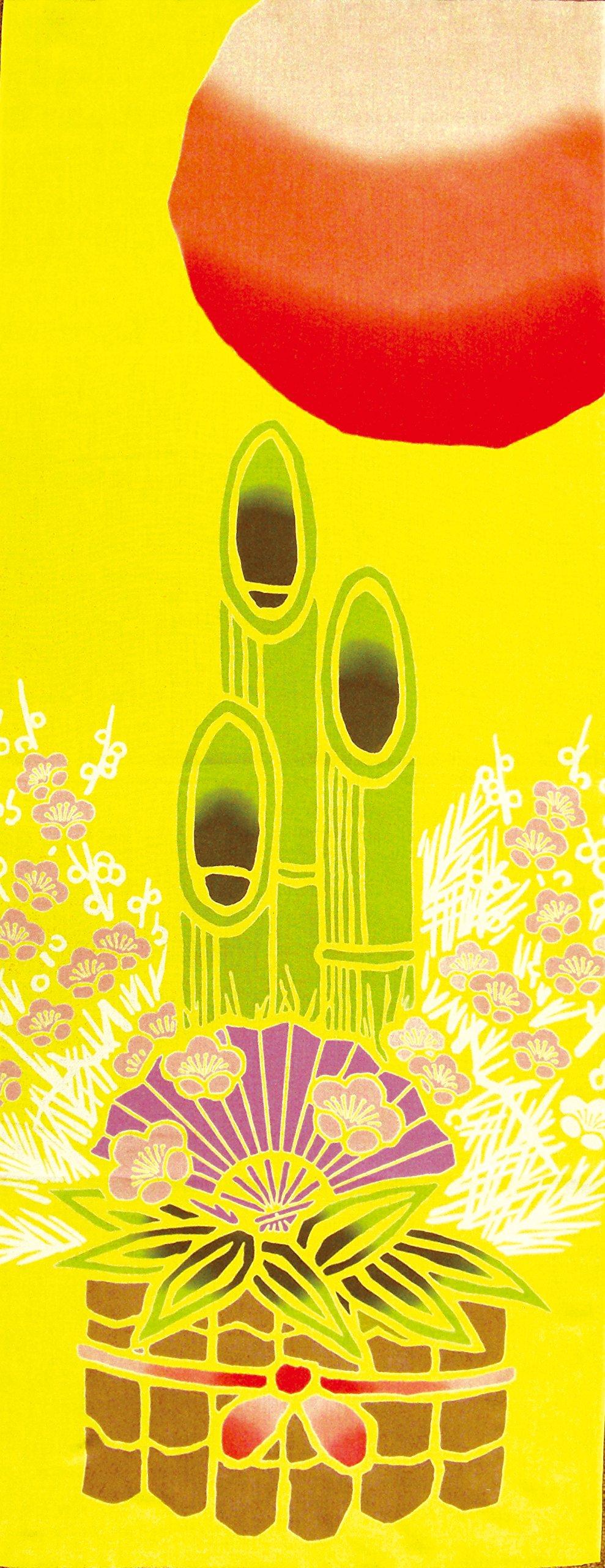 

Прерийный Тэнугуи Рука Кадомацу 33 x 90 Посоги-дзомэ (Чу-сэн) (Японское полотенце), Дизайн, см, TE-268