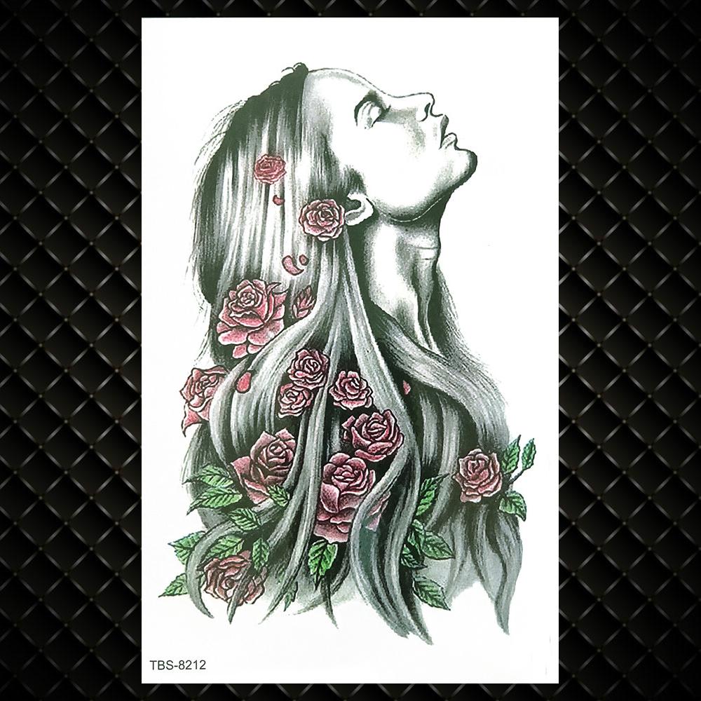 Black Dragon Fake Temporary Tattoos For Men Women Wolf Flower Tattoo Sticker Wings Creative Coyote Water Transfer Tatoo Arm Hand