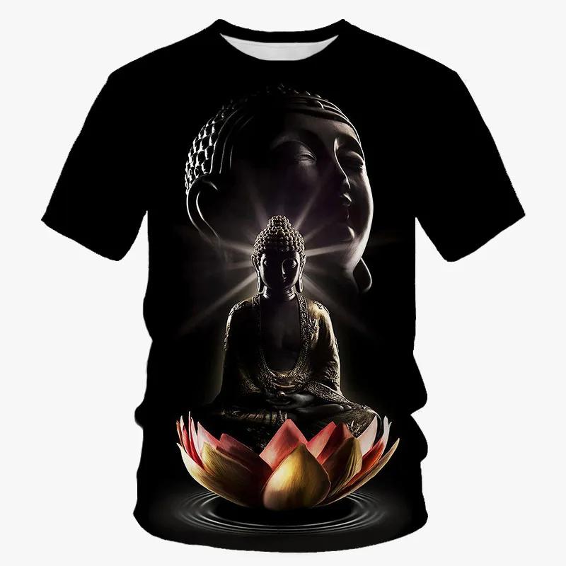Fashion 3D Printed T Shirt Men's Religion Pattern Tees Summer Round Neck Tops Tees Oversize Short Sleeves T-shirt Size XS-6XL