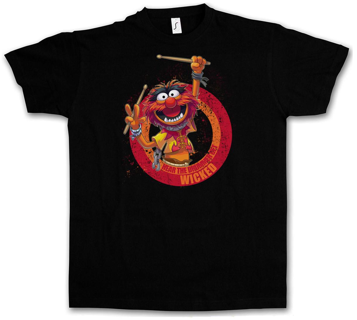 WICKED DRUMMER T-Shirt Mens Womens Tees Top - Club Hard Drums Heavy Metal Rockabilly Rock T-Shirt Mens Womens Tees Top S