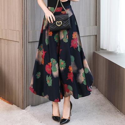 Women's Spring Summer Casual Skirt Pants Plus Size Floral Printed Trousers Dance Pants