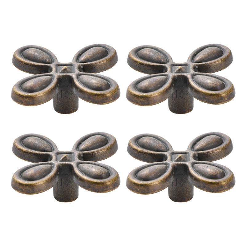  Traditional Four Hardware Knob Solid Metal Mixture Dull Black Finish For Furniture Improve