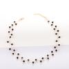 Wellenkette, schwarze Perlen, Charm-Halsband, Party, kurze Halskette, Damenschmuck