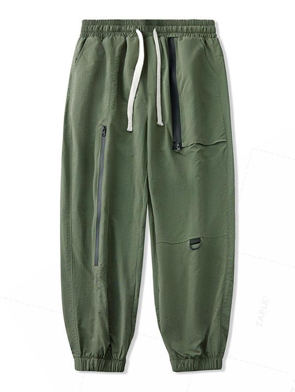 

Брюки карго ZAFUL с молнией и карманами M зелёный