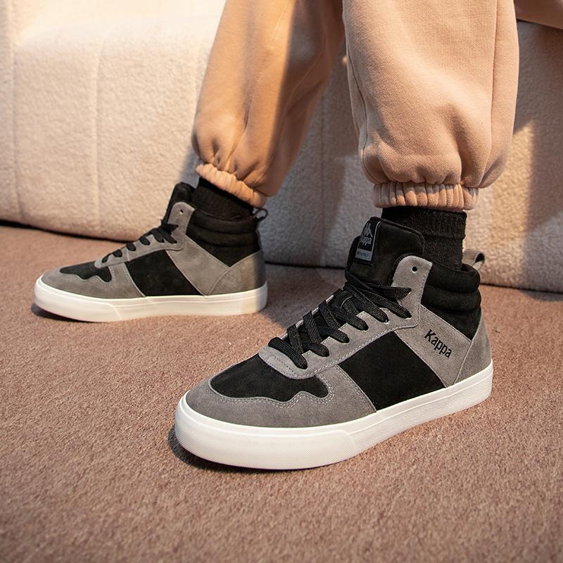 Kappa Fleece Lined Warm Non-Slip Durable High-Top Skate Shoes Unisex Sneakers Black K0DZ5CC55CJ1-990
