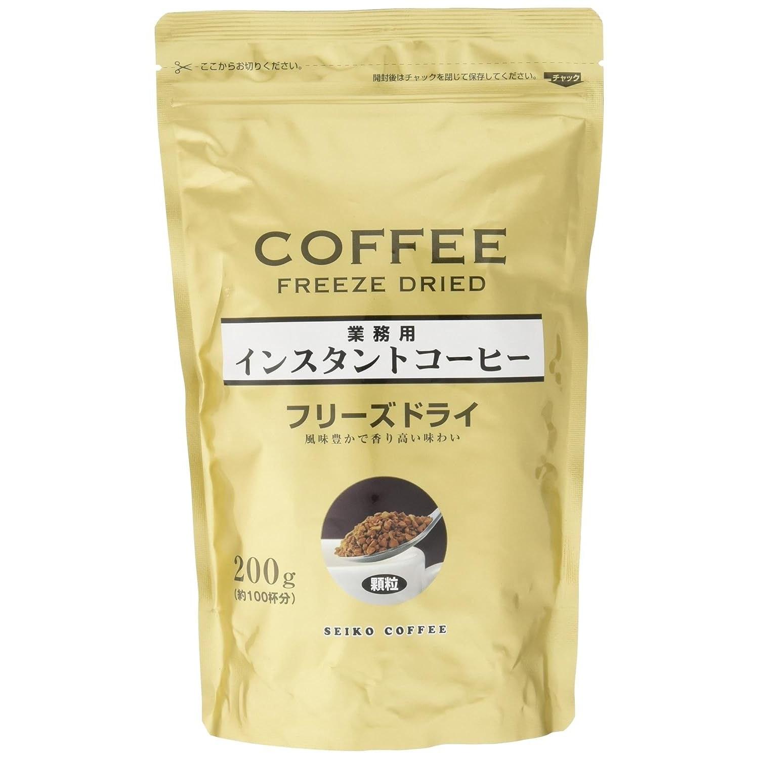 Seiko Coffee Commercial Instant Freeze-Dried Bag 200g 2 pieces