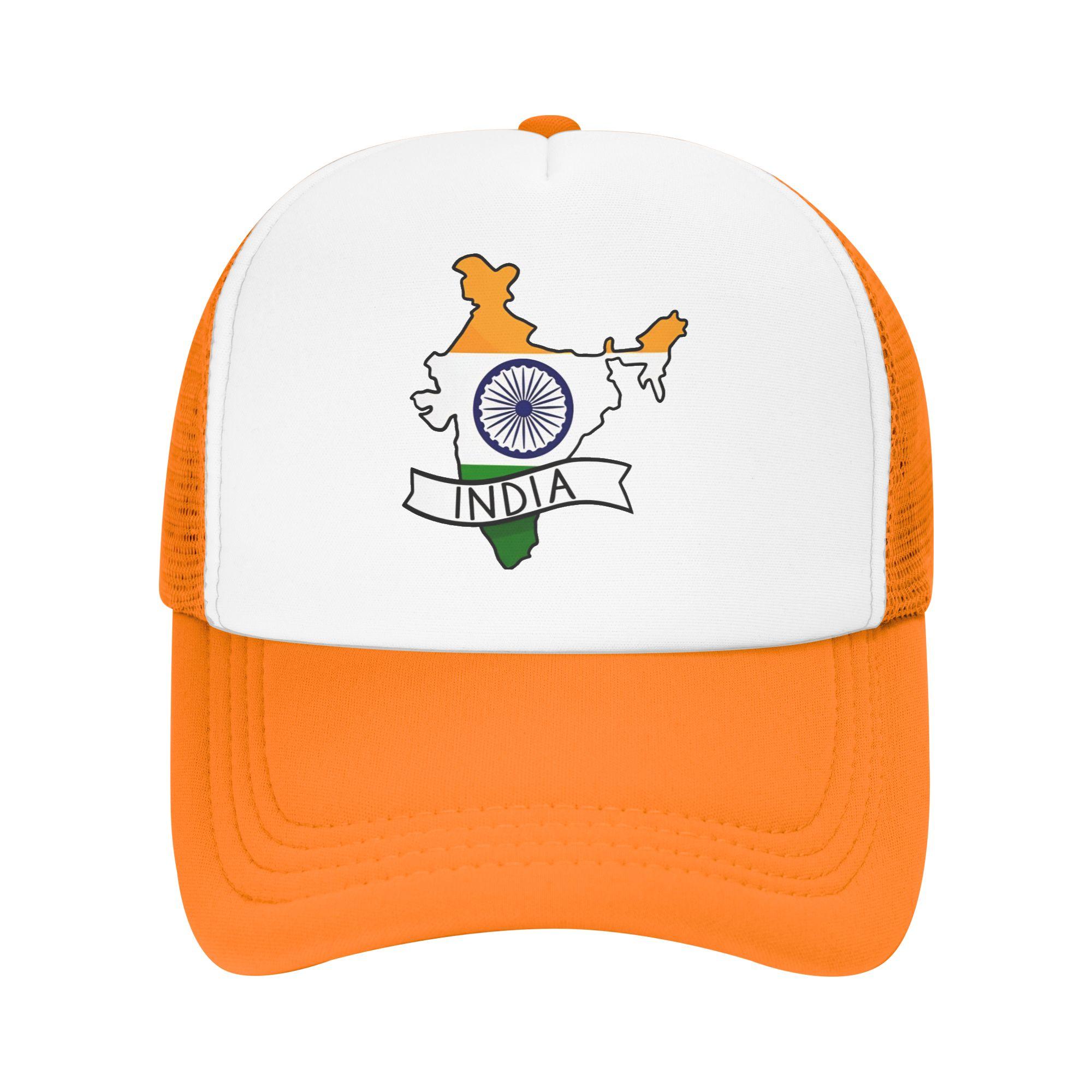 SUSU Cap India Vlag Kaart Sticker Casual Zonnehoeden Voor Koppel Vrouwen Zomer Buiten Sportschool Baseballpet Stijlvolle Ademende Hip Hop Hoeden One Size