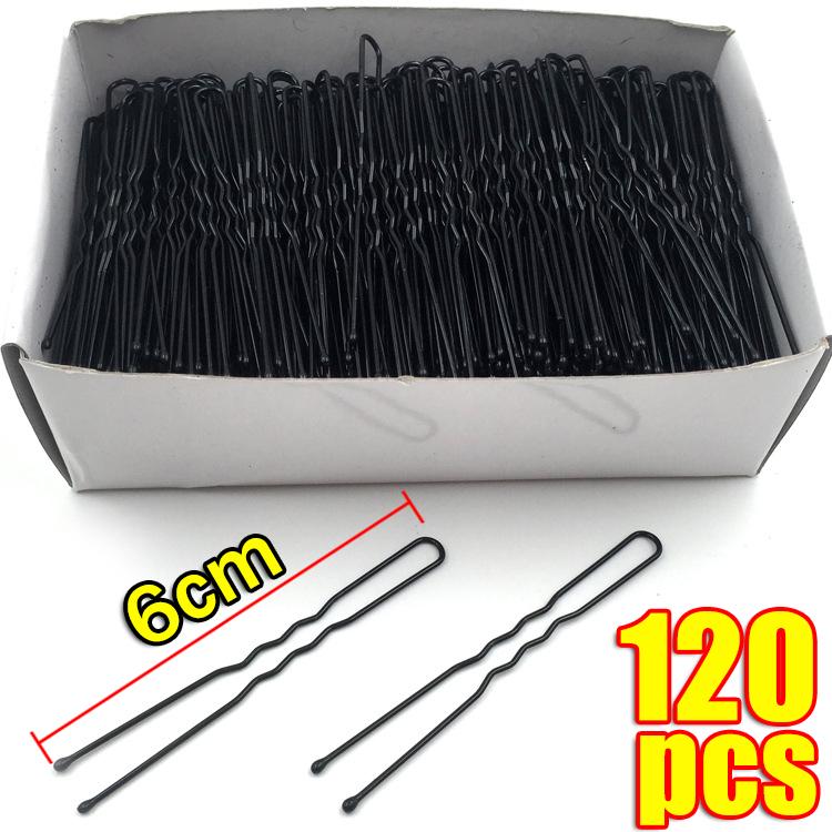 60/600 Stück Schwarz Gerade Linie Haarspange U-förmige Nadel Damen Haarnadeln Lockig Wellig Griffe Frauen Haarklammern Styling Haaraccessoires