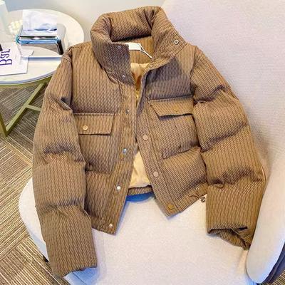 Giacca casual alla moda Top corto caldo ispessito da donna