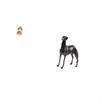 Resin Figurine Mother Statue Collectible Birthday Gift Sculpture Tabletop Ornament Greyhound Dog