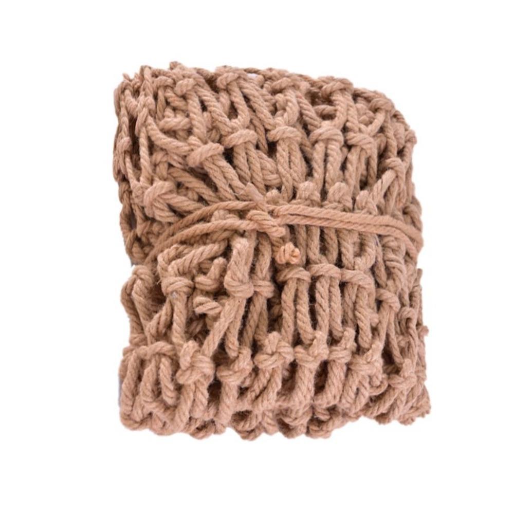 Hemp Rope Climbing Net Garden Balcony Nature Jute Rope Jute Twine Trellis Decorative Net DIY Craft Wall Decoration