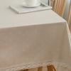 Modern French Country Rectangular Tablecloth Cotton Linen Floral Decor For Dining Room