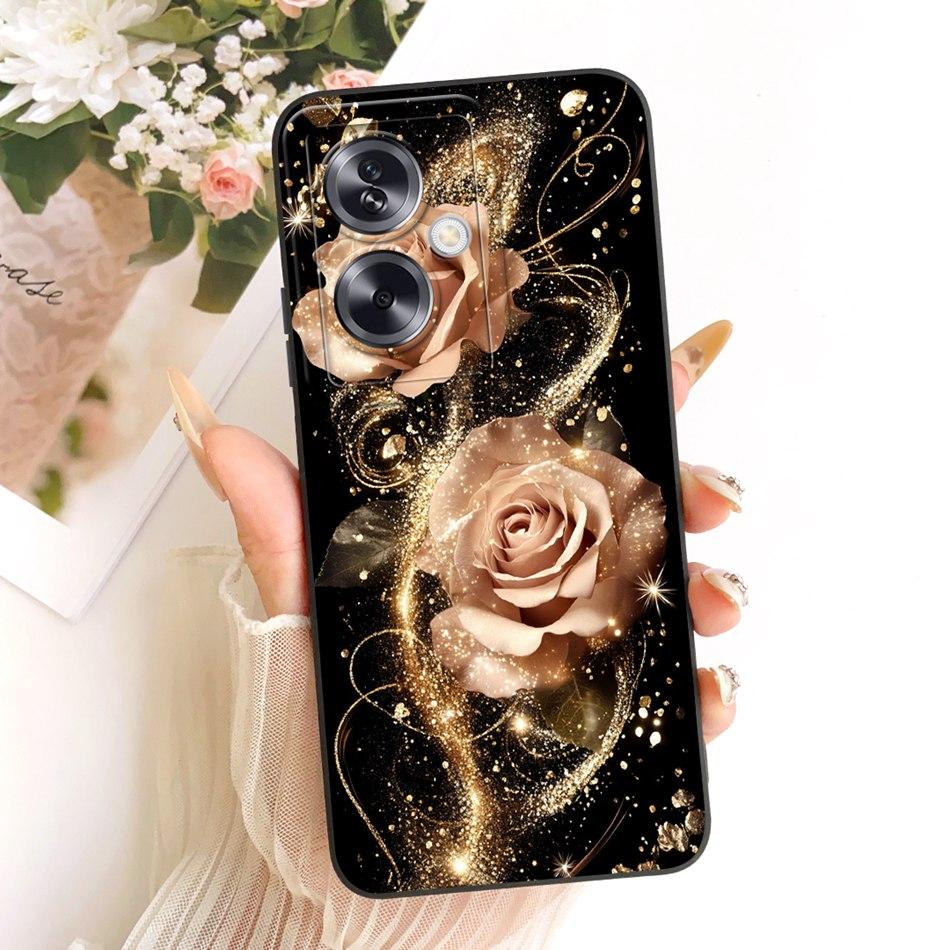 For OPPO A79 5G Cute Cat Flower Cartoon Phone Case For Oppo A79 CPH2553 CPH2557 Shockproof Soft Silicone Covers Bumper