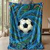 Soccer Ball in Water 1 Theme blanket Lightweight Warm Flannel Blanket Decorative Throw Blanket for Home Decoration