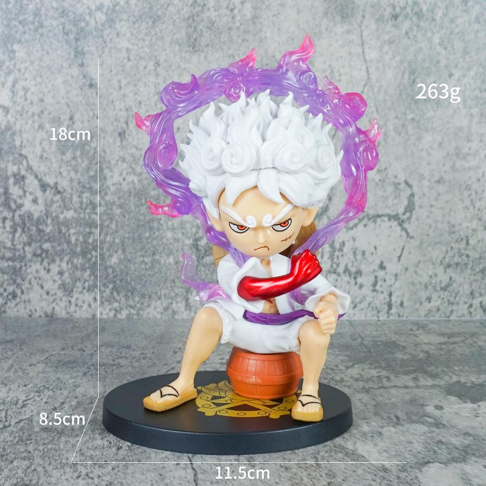 New One Piece Luffy Ace Zoro Sanji Yamato Figure Set Q Version Anime Peripheral Collectible Model Desktop Decoration