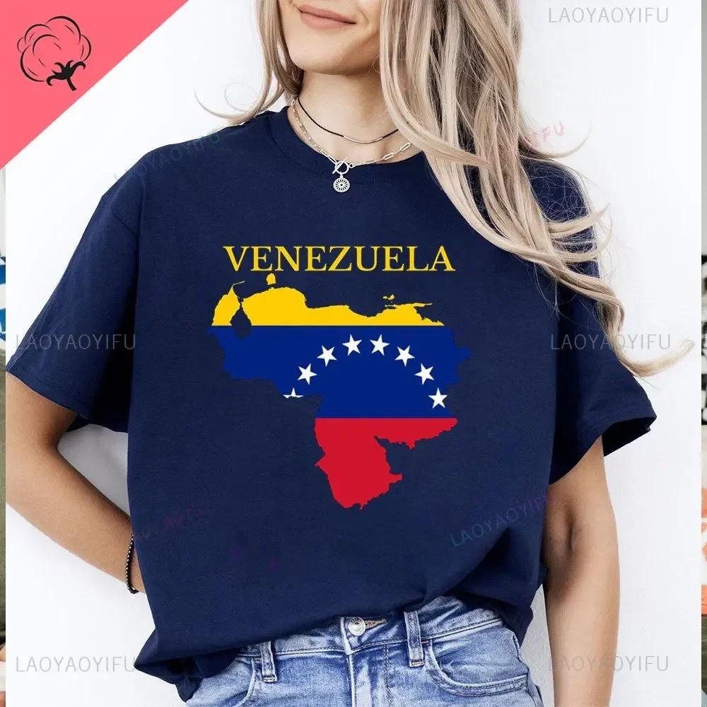 Venezuela Women T-Shirt Proud Venezuelan Venezuela Flag Unisex Streetwear High Quality Crew Neck Tshirt Short Sleeve Tops