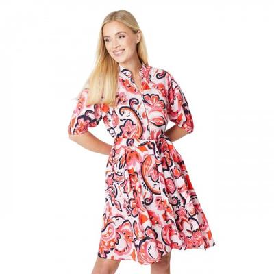 Princípios Minivestido feminino/senhoras Paisley Petite manga bufante