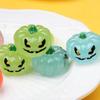 8pcs Halloween Luminous Pumpkin Figures Mini Pumpkin Ornaments  for Patio Yard Garden