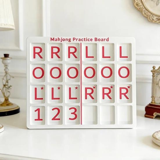 Mahjong Solo Übungsbrett Anfänger Mahjong Trainingswerkzeug Amerikanische Mahjong Strategiehilfe Leicht Tragbar Spieler Übung